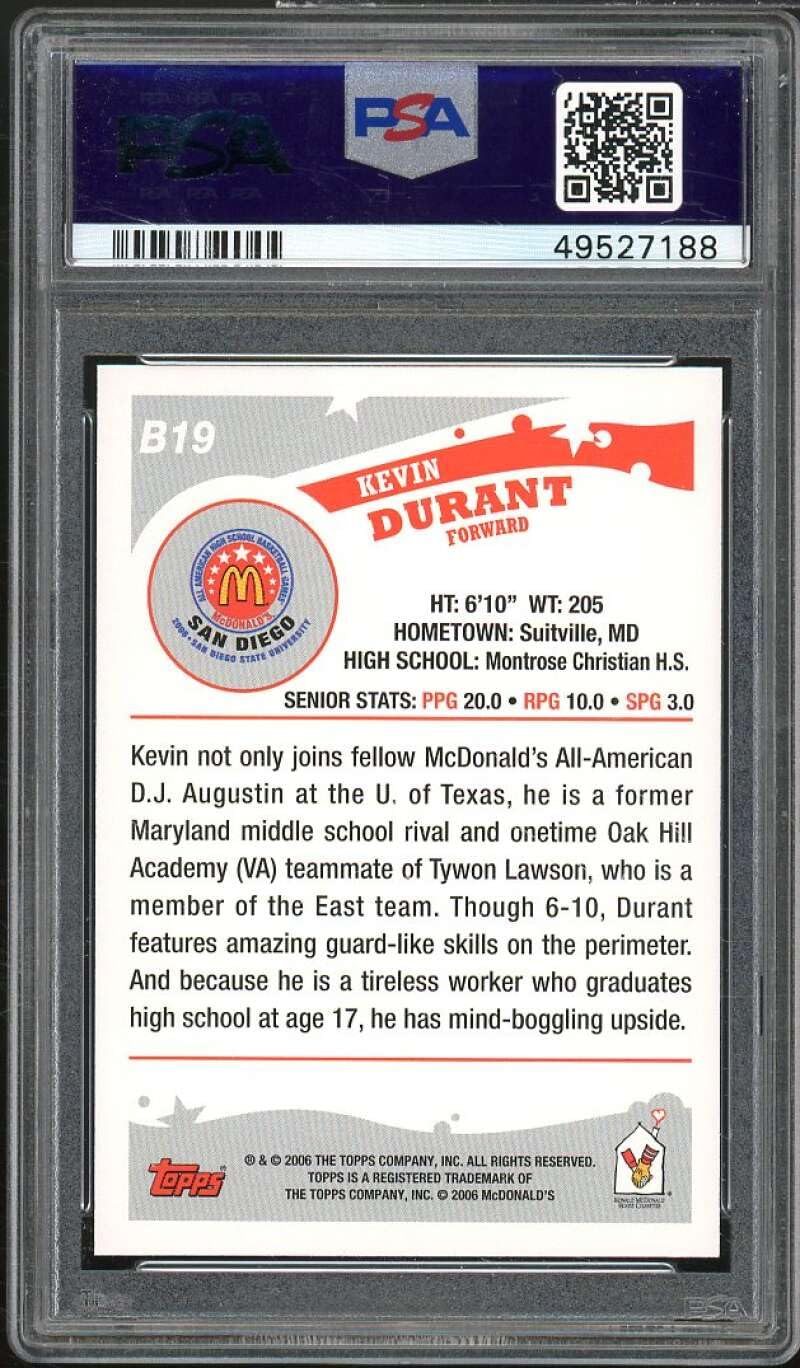 Amazon.com: Kevin Durant Rookie Card 2006 Topps McDonald's All